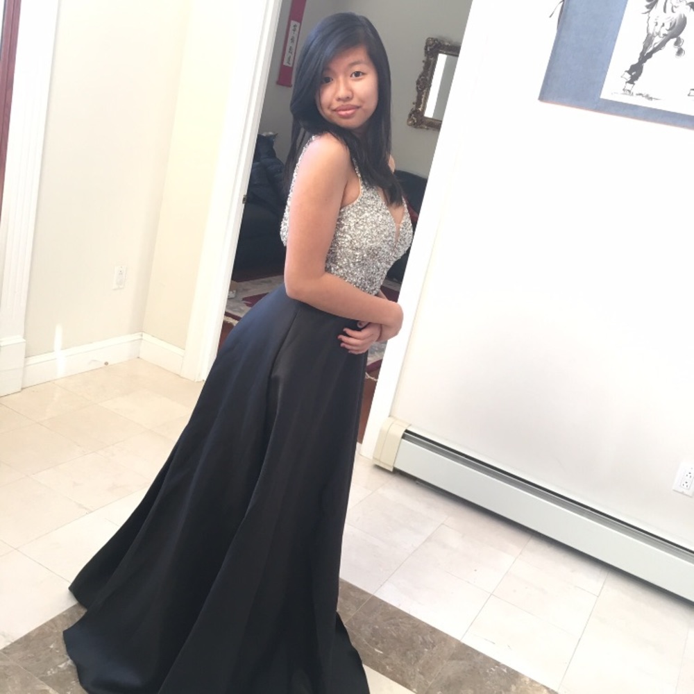 Beaded Halter Top Prom Dress WITH POCKETS